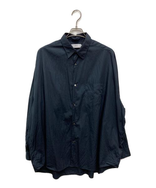 Graphpaper（グラフペーパー）Graphpaper (グラフペーパー) Broad L/S Oversized Regular Collar Shirt/GM261-50001B ネイビー サイズ:02の古着・服飾アイテム