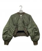 OMMOオーエムエムオー）の古着「VOLUME SLEEVE SHORT MA-1/882440102101」｜オリーブ