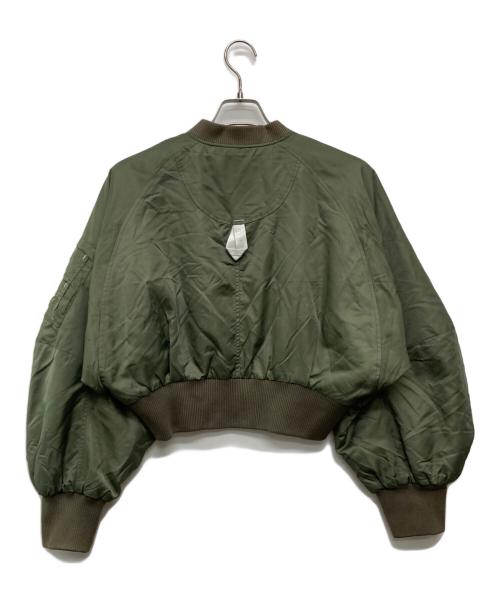 OMMO（オーエムエムオー）OMMO (オーエムエムオー) VOLUME SLEEVE SHORT MA-1/882440102101 オリーブ サイズ:38の古着・服飾アイテム