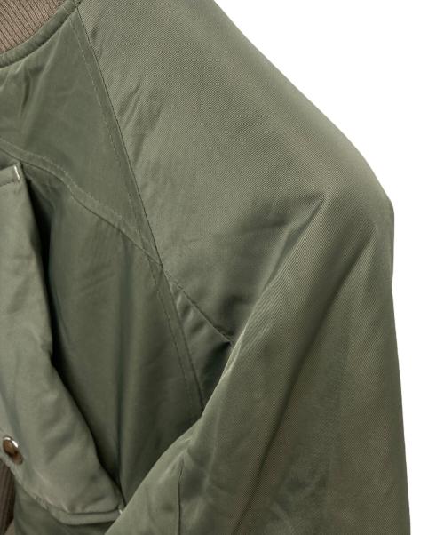 OMMO（オーエムエムオー）OMMO (オーエムエムオー) VOLUME SLEEVE SHORT MA-1/882440102101 オリーブ サイズ:38の古着・服飾アイテム