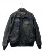 AVIREXアヴィレックス）の古着「CWU LEATHER JKT TOP GUN/6101057」｜ブラック