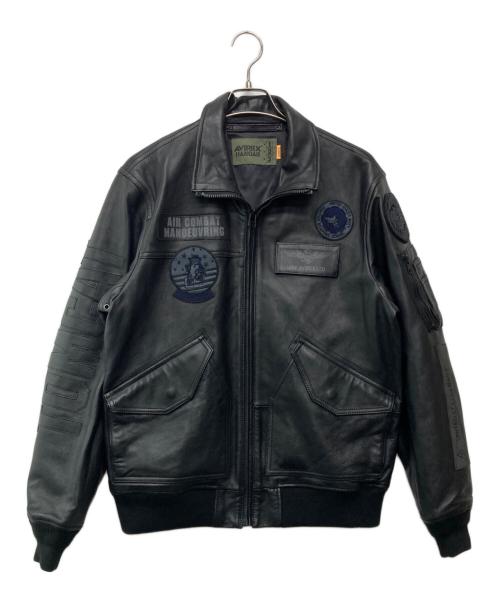 AVIREX（アヴィレックス）AVIREX (アヴィレックス) CWU LEATHER JKT TOP GUN/6101057 ブラック サイズ:ＸＬの古着・服飾アイテム