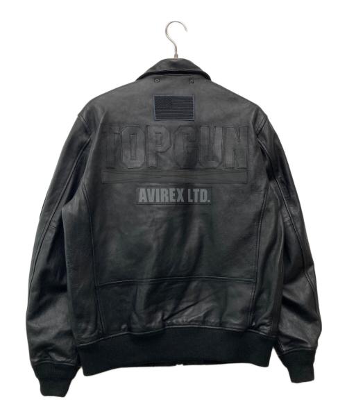AVIREX（アヴィレックス）AVIREX (アヴィレックス) CWU LEATHER JKT TOP GUN/6101057 ブラック サイズ:ＸＬの古着・服飾アイテム