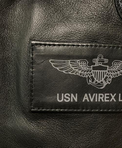 AVIREX（アヴィレックス）AVIREX (アヴィレックス) CWU LEATHER JKT TOP GUN/6101057 ブラック サイズ:ＸＬの古着・服飾アイテム