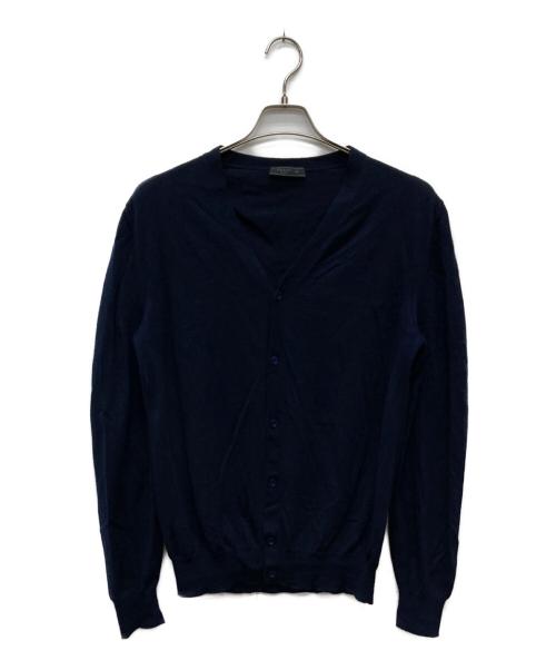 PRADA（プラダ）PRADA (プラダ) Vネックカーディガン ネイビー サイズ:50の古着・服飾アイテム