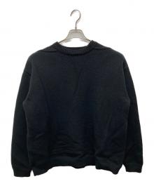 STUDIO NICHOLSON（スタジオ ニコルソン）の古着「HEMYL ENGLISH LAMBSWOOL KNIT/51-10-122003」｜ブラック