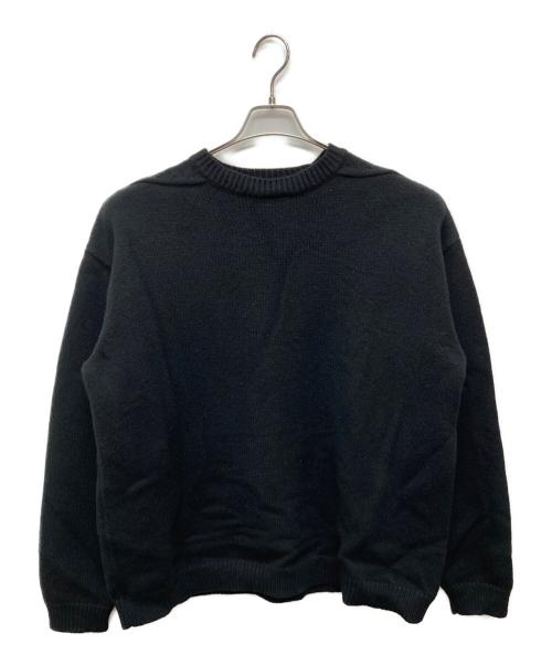 STUDIO NICHOLSON（スタジオ ニコルソン）STUDIO NICHOLSON (スタジオ ニコルソン) HEMYL ENGLISH LAMBSWOOL KNIT/51-10-122003 ブラック サイズ:Ｓの古着・服飾アイテム