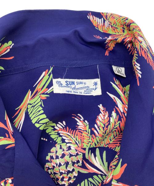 Sun Surf（サンサーフ）Sun Surf (サンサーフ) STUDDED WITH PALM TREE AND PINEAPPLE/SS38032 パープル サイズ:Ｌの古着・服飾アイテム