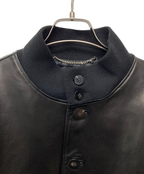 Time is on（タイムイズオン）Time is on (タイムイズオン) 【A1 JACKET】cow leather/T201-L858 ブラック サイズ:1の古着・服飾アイテム