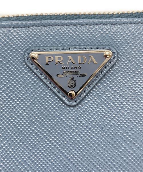PRADA（プラダ）PRADA (プラダ) サフィアーノトライアングル カードケース/1MC086 QHH F0OZX ブルーの古着・服飾アイテム