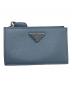 PRADA（プラダ）の古着「サフィアーノトライアングル カードケース/1MC086 QHH F0OZX」｜ブルー