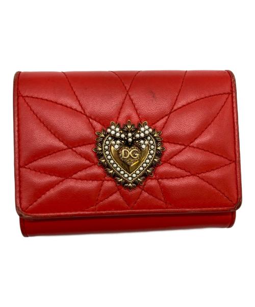 DOLCE & GABBANA（ドルチェ＆ガッバーナ）DOLCE & GABBANA (ドルチェ＆ガッバーナ) DEVOTION コンチネンタルウォレット スモール/BI1269AV967 レッドの古着・服飾アイテム