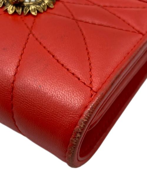 DOLCE & GABBANA（ドルチェ＆ガッバーナ）DOLCE & GABBANA (ドルチェ＆ガッバーナ) DEVOTION コンチネンタルウォレット スモール/BI1269AV967 レッドの古着・服飾アイテム