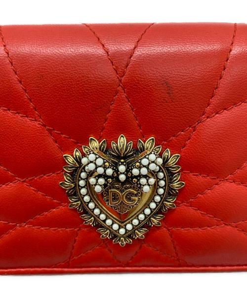 DOLCE & GABBANA（ドルチェ＆ガッバーナ）DOLCE & GABBANA (ドルチェ＆ガッバーナ) DEVOTION コンチネンタルウォレット スモール/BI1269AV967 レッドの古着・服飾アイテム