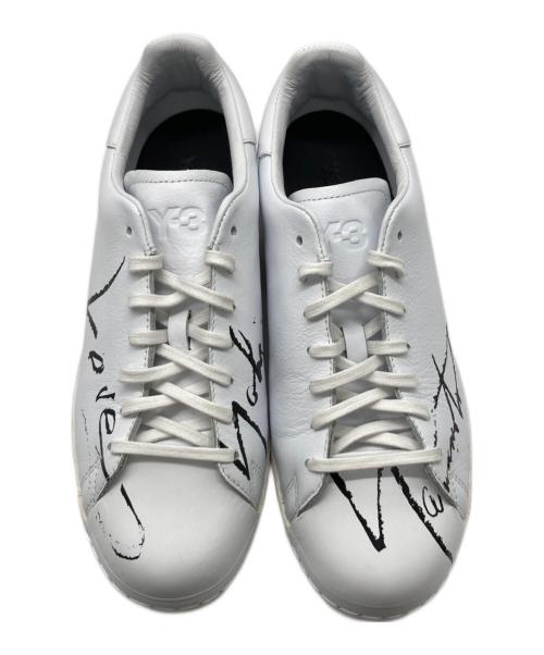 adidas（アディダス）adidas (アディダス) Y-3 (ワイスリー) ローカットスニーカー ホワイト サイズ:26.5の古着・服飾アイテム