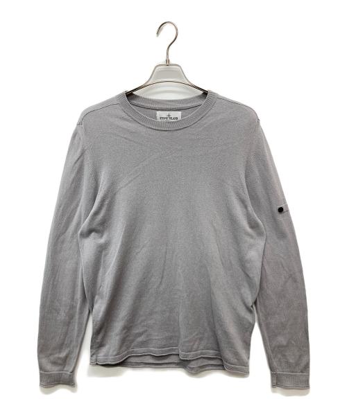 STONE ISLAND（ストーンアイランド）STONE ISLAND (ストーンアイランド) クルーネックニット グレー サイズ:Ｌの古着・服飾アイテム