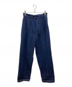 lenoリノ）の古着「12oz セルヴィッジ デニム バックル バック トラウザーパンツ」｜インディゴ