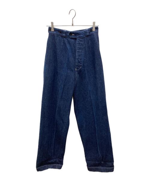 leno（リノ）LENO (リノ) 12oz セルヴィッジ デニム バックル バック トラウザーパンツ インディゴ サイズ:1の古着・服飾アイテム
