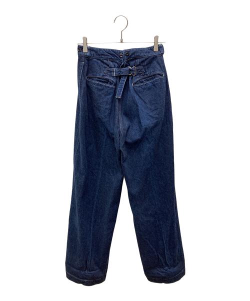leno（リノ）LENO (リノ) 12oz セルヴィッジ デニム バックル バック トラウザーパンツ インディゴ サイズ:1の古着・服飾アイテム