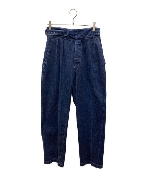 leno（リノ）leno (リノ) サイドベルトグルカ デニムパンツ インディゴ サイズ:1の古着・服飾アイテム