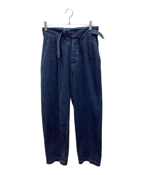 leno（リノ）leno (リノ) サイドベルトグルカ デニムパンツ インディゴ サイズ:1の古着・服飾アイテム