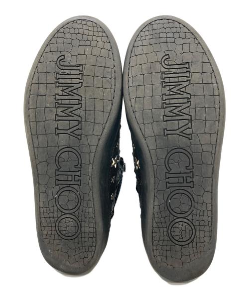 JIMMY CHOO（ジミーチュウ）JIMMY CHOO (ジミーチュウ) スタッズハイカットスニーカー ブラック サイズ:43の古着・服飾アイテム