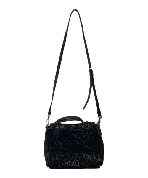 COACH（コーチ）COACH (コーチ) マディソン シェニール オセロット スモール セイディー フラップ サッチェル/26284 ブラックの古着・服飾アイテム