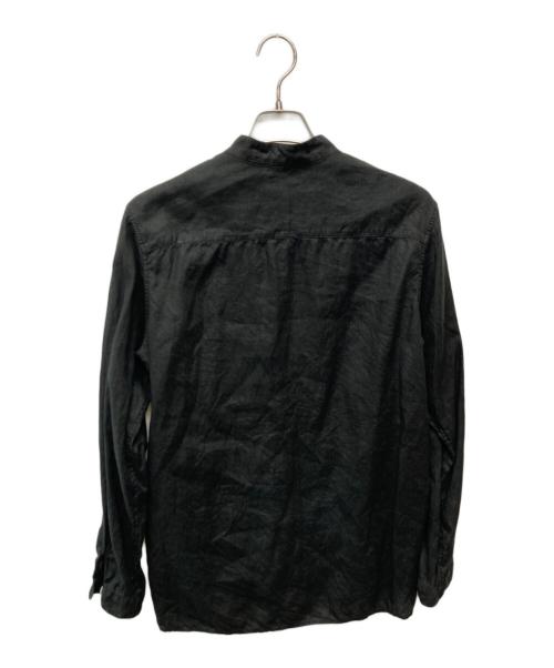 MITTAN（ミッタン）MITTAN (ミッタン) バンドカラーリネンシャツ ブラック サイズ:3の古着・服飾アイテム