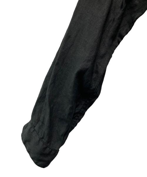 MITTAN（ミッタン）MITTAN (ミッタン) バンドカラーリネンシャツ ブラック サイズ:3の古着・服飾アイテム