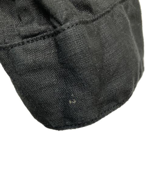 MITTAN（ミッタン）MITTAN (ミッタン) バンドカラーリネンシャツ ブラック サイズ:3の古着・服飾アイテム