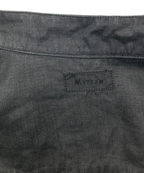 MITTAN（ミッタン）MITTAN (ミッタン) バンドカラーリネンシャツ ブラック サイズ:3の古着・服飾アイテム
