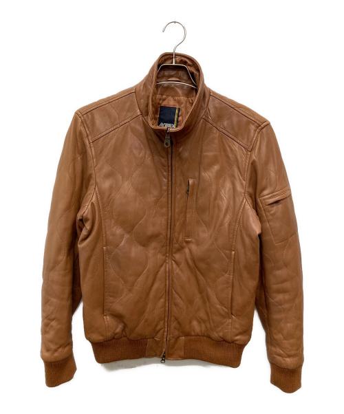 AVIREX（アヴィレックス）AVIREX (アヴィレックス) QUILTレザージャケット/6181025 ブラウン サイズ:ＸＬの古着・服飾アイテム