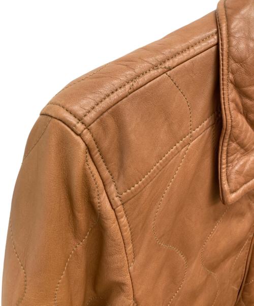 AVIREX（アヴィレックス）AVIREX (アヴィレックス) QUILTレザージャケット/6181025 ブラウン サイズ:ＸＬの古着・服飾アイテム