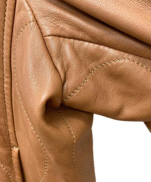 AVIREX（アヴィレックス）AVIREX (アヴィレックス) QUILTレザージャケット/6181025 ブラウン サイズ:ＸＬの古着・服飾アイテム