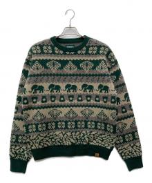 BEAMS（ビームス）の古着「25AW STARBUCKS STAND クルーネックニット/86-15-0014-156」｜グリーン