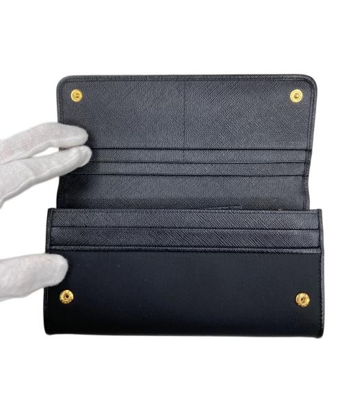 PRADA（プラダ）PRADA (プラダ) サラファーノ長財布 ブラックの古着・服飾アイテム