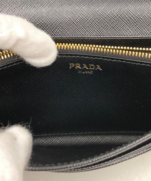 PRADA（プラダ）PRADA (プラダ) サラファーノ長財布 ブラックの古着・服飾アイテム