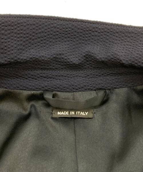 GIORGIO ARMANI（ジョルジョアルマーニ）GIORGIO ARMANI (ジョルジョアルマーニ) シアサッカーアンコンテーラードジャケット ネイビー サイズ:50の古着・服飾アイテム