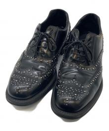 PRADA（プラダ）の古着「スタッズウィングチップシューズ」｜ブラック