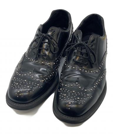 プラダ PRADA ブラック ウイングチップ ビジネス シューズ VINTAGE 良品✨】PRADA プラダ 革靴 ウィングチップ エスパドリーユ - メルカリ 靴