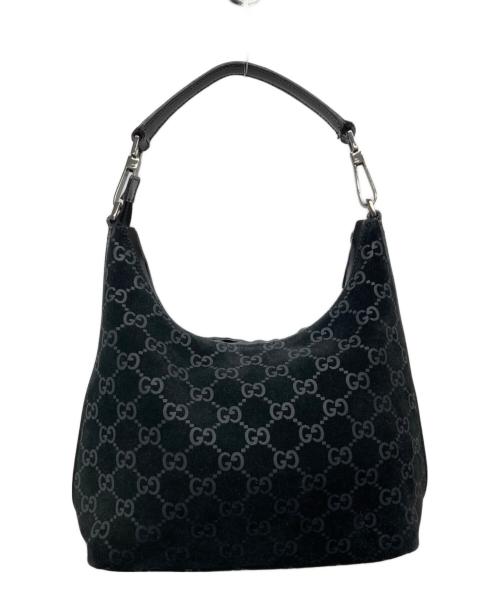 GUCCI（グッチ）GUCCI (グッチ) スウェードGGワンショルダーバッグ/000 0602 ブラックの古着・服飾アイテム