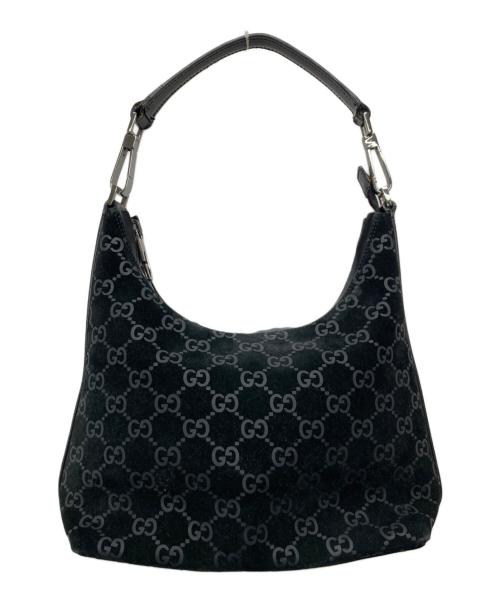 GUCCI（グッチ）GUCCI (グッチ) スウェードGGワンショルダーバッグ/000 0602 ブラックの古着・服飾アイテム