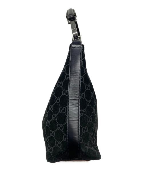 GUCCI（グッチ）GUCCI (グッチ) スウェードGGワンショルダーバッグ/000 0602 ブラックの古着・服飾アイテム