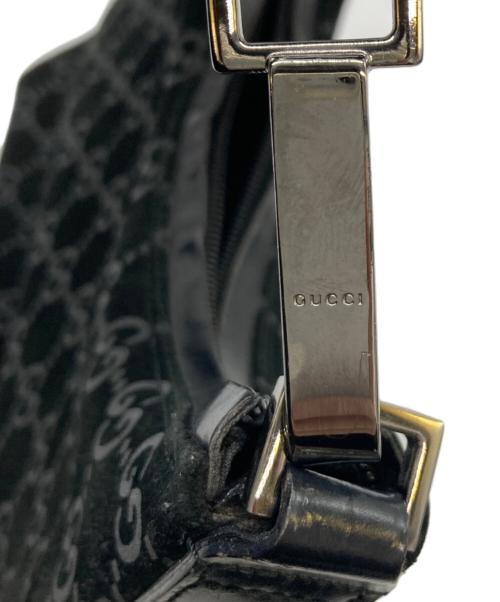 GUCCI（グッチ）GUCCI (グッチ) スウェードGGワンショルダーバッグ/000 0602 ブラックの古着・服飾アイテム