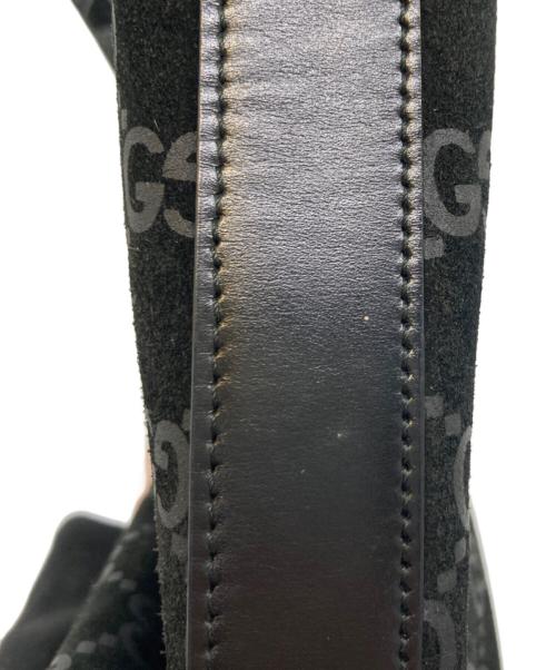 GUCCI（グッチ）GUCCI (グッチ) スウェードGGワンショルダーバッグ/000 0602 ブラックの古着・服飾アイテム