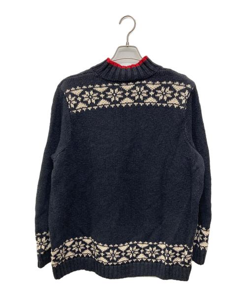 LAUREN RALPH LAUREN（ローレンラルフローレン）LAUREN RALPH LAUREN (ローレンラルフローレン) 90's リネンコットンノルディックニット ブラック サイズ:1Xの古着・服飾アイテム