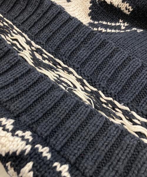 LAUREN RALPH LAUREN（ローレンラルフローレン）LAUREN RALPH LAUREN (ローレンラルフローレン) 90's リネンコットンノルディックニット ブラック サイズ:1Xの古着・服飾アイテム