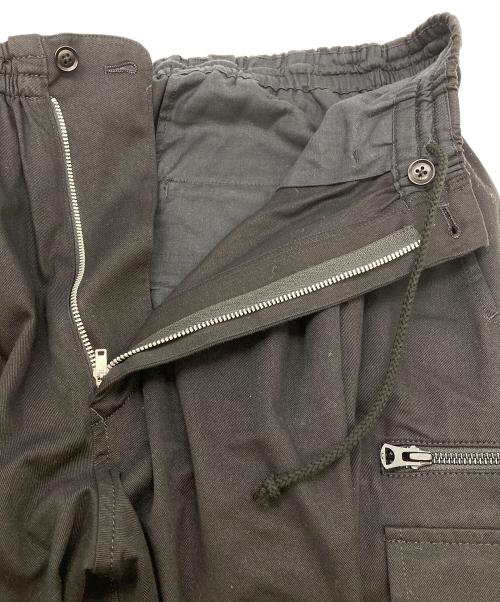 s'yte（サイト）s'yte (サイト) COTTON TWILL KNEE TUCK CARGO PANTS（コットン ツイル ニー タック カーゴ パンツ） ブラック サイズ:3の古着・服飾アイテム