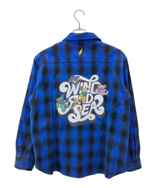 WIND AND SEA（ウィンダンシー）WIND AND SEA (ウィンダンシー) Grateful Dead (グレイトフル・デッド) Flannel Shirt ブルー サイズ:Mの古着・服飾アイテム