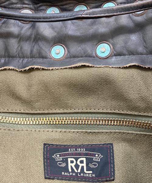 RRL（ダブルアールエル）RRL (ダブルアールエル) Distressed Leather Rucksack ブラウンの古着・服飾アイテム